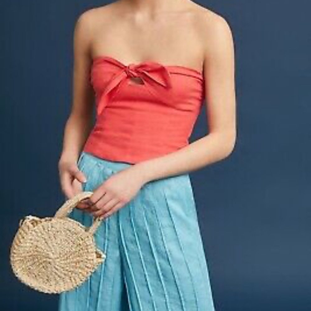 Mara Hoffman strapless linen top